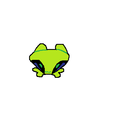 Doodle of a Green Alien